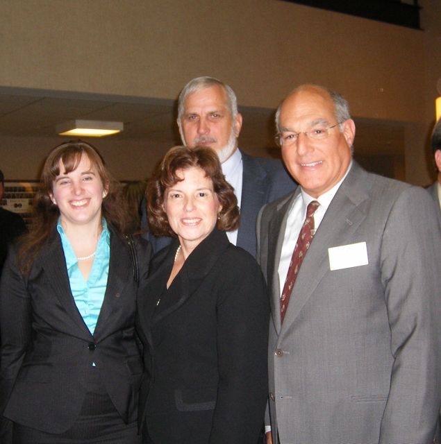 Pictured with ISBA President Hassakis (right) are new admittee Tracy Douglas and her parents Dianah and Larry Douglas of Metropolis