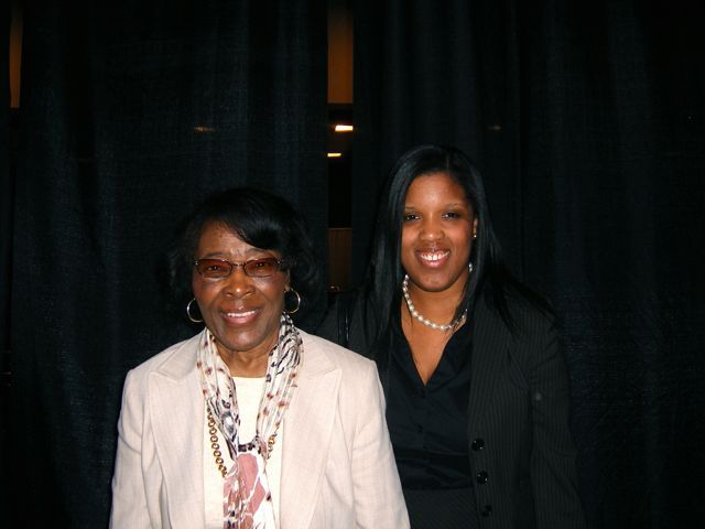 Ashley Martin's grandmother, Queen Everett, was there to help her celebrate in Collinsville.