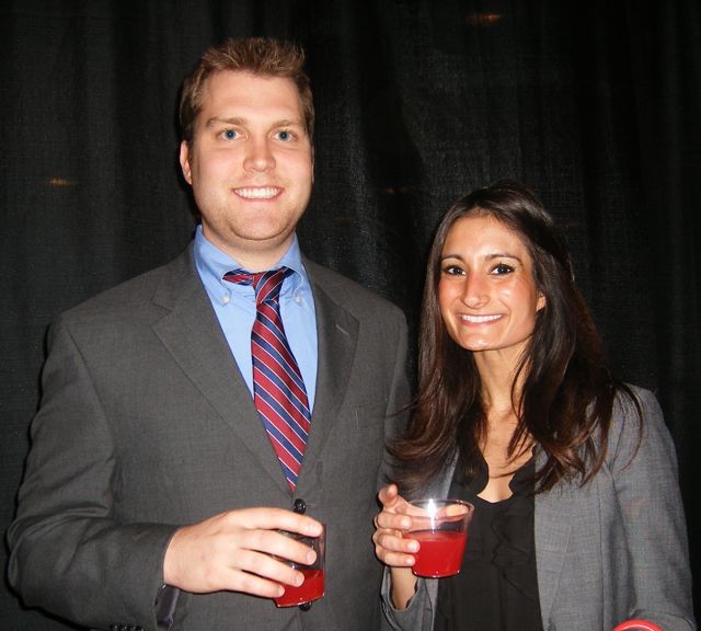 A newly engaged couple, Ryan Bruning and Sherin Joharifard, were also sworn in at the Fifth District ceremony.