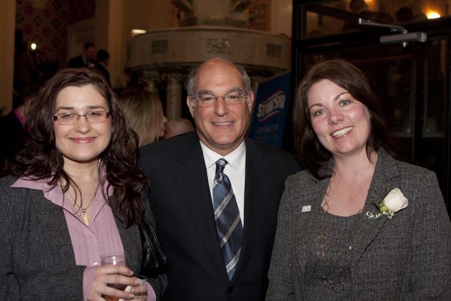 ISBA President Mark Hassakis with YLD Council Member Anna P. Krolikowska (left) and a guest. - Photo by Artur Zadrozny