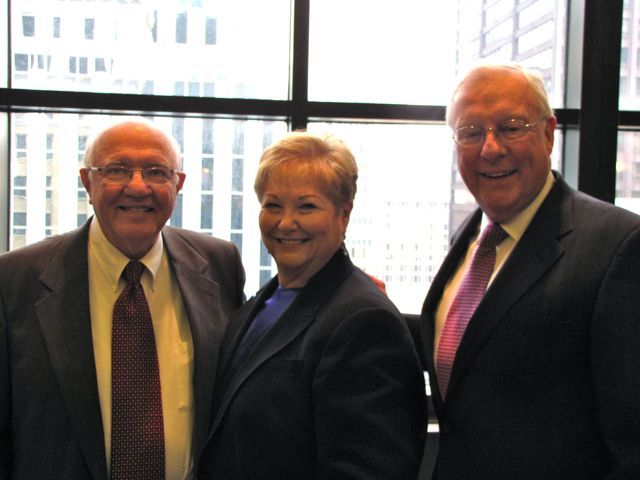 Judge Schleifer with ISBA Past Presidents Dick Thies and John O'Brien