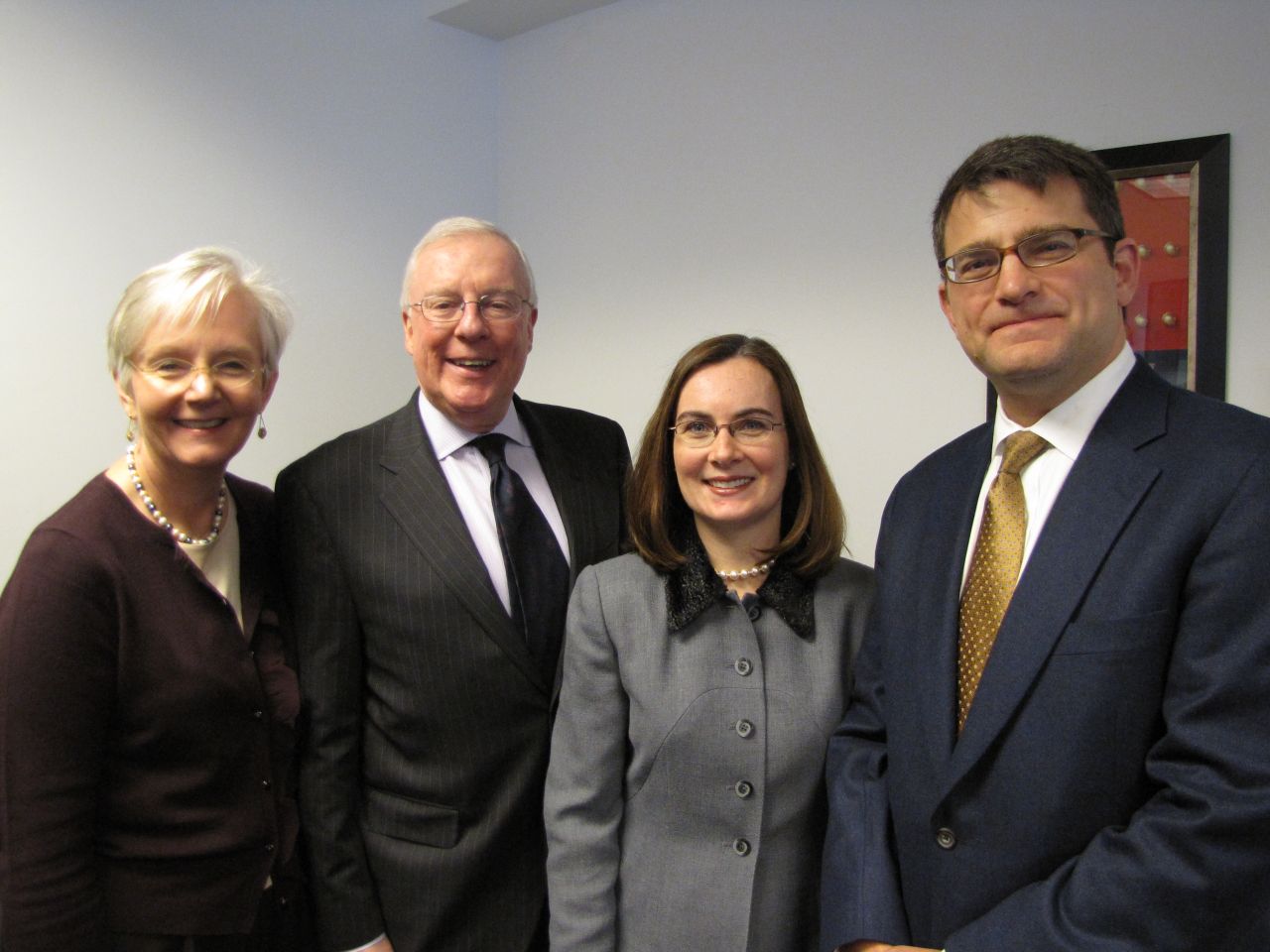 ISBA Board of Govenors member Hon. Mary Jane Theis, ISBA President John O'Brien, Appellate Lawyers Association Vice President Jean Prendergast and Appellate Lawyers Association President Gary Feinerman