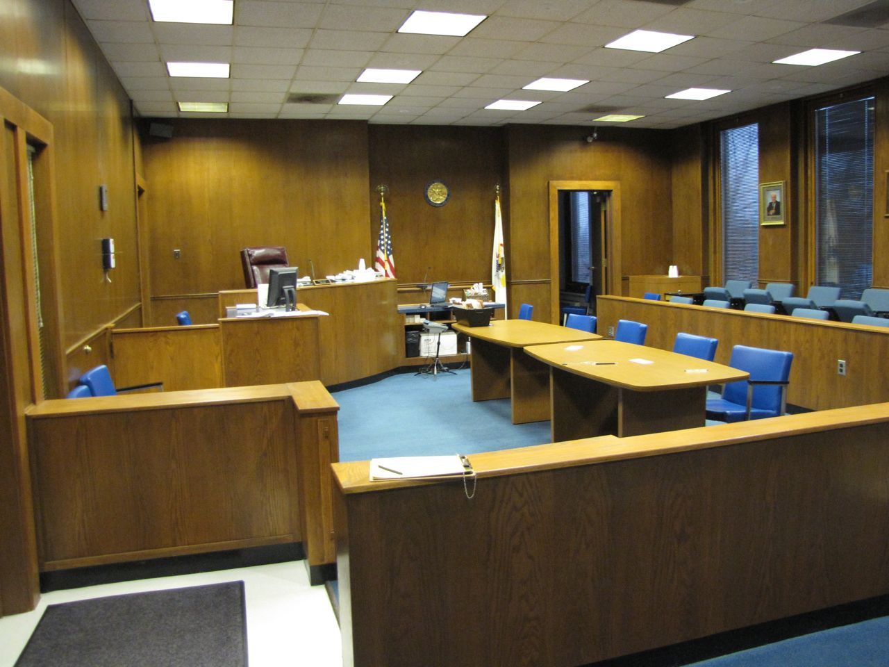 Courtroom A on the third floor
