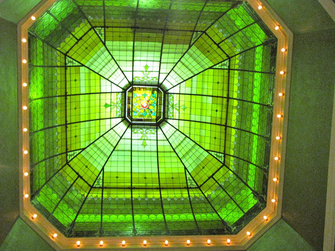 The courthouse held a celebration in December to mark the restoration of the stained-glass dome.