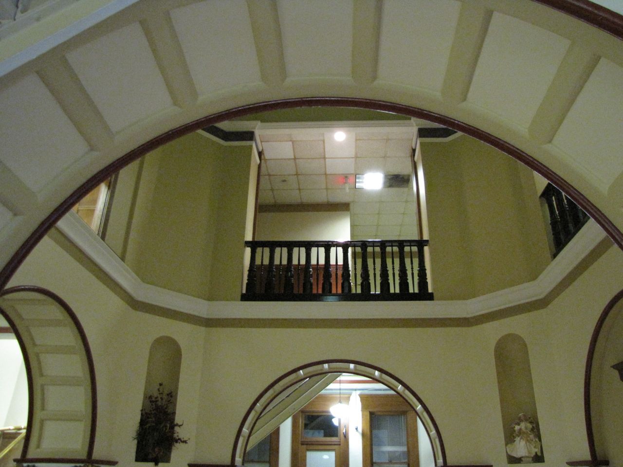 The arches and railings were part of the restoration process.