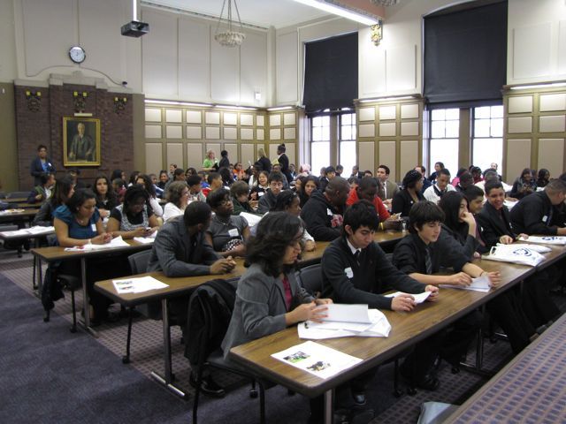 The high school students and teachers were treated to lunch from Sweet Baby Ray's.