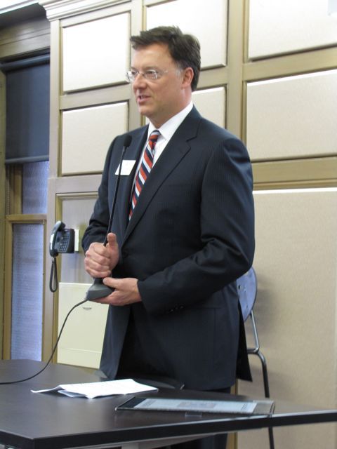 ISBA President-elect John G. Locallo addresses the students.