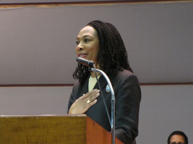 Appellate Justice Joy Cunningham praised Theis, her former colleague in the 2nd Division.