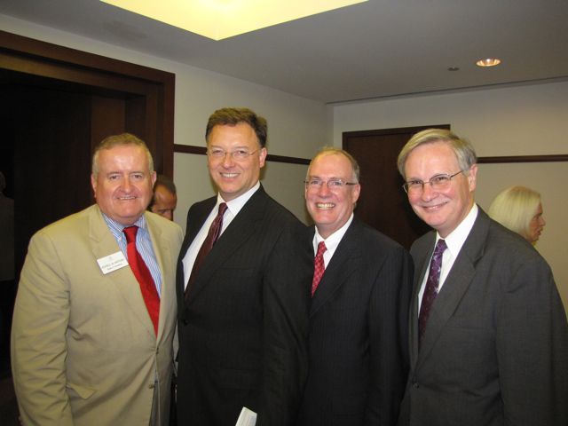 ISBA Board of Governors member Russell Hartigan, ISBA 2nd VP John Locallo, ISBA 3rd VP John Thies and ARDC Administrator Jerome Larkin