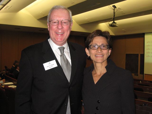 ISBA President John O'Brien and NIU College of Law Dean Jennifer Rosato