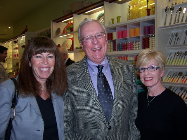 ISBA President John O'Brien with Janet Hassakis (right) and guest