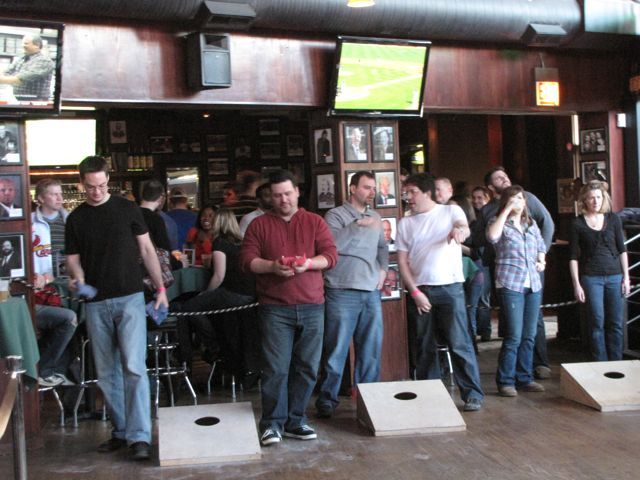 Friendly banter during a heated competition