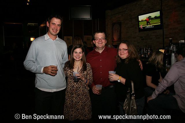 YLD Secretary Meghan O'Brien (middle left) and YLD Chair Bob Fink (middle right) with their guests