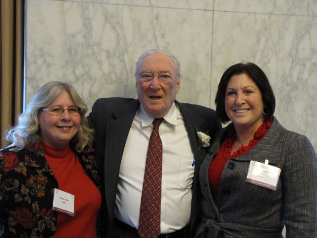 Distinguished Counsellor Edward R. Davis of Skokie with his daughters, Janice Davis (left) and Gail Schubert