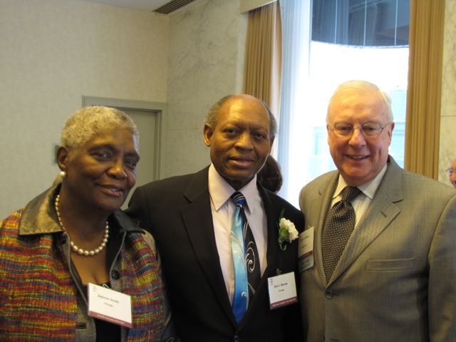 Dolores Smith, Distinguished Counsellor Earl J. Barnes and ISBA Past President John G. O'Brien