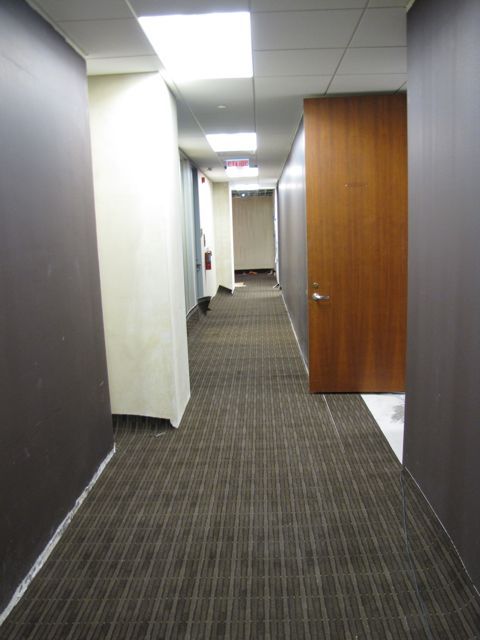 The renovated hallway outside the offices of the Illinois Bar Foundation.