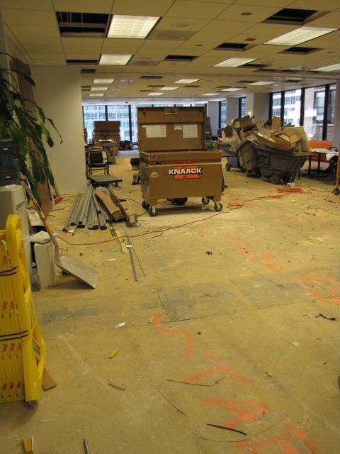 The CLE training room has been a staging ground during Phase 1, but will get its own makeover in Phase 2.