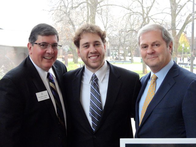 ISBA 3rd Vice President Richard D. Felice and new admittees Chris Stanton and Brian Telander