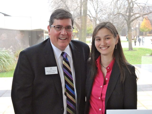 ISBA 3rd Vice President Richard D. Felice and new admittee Cari Miller