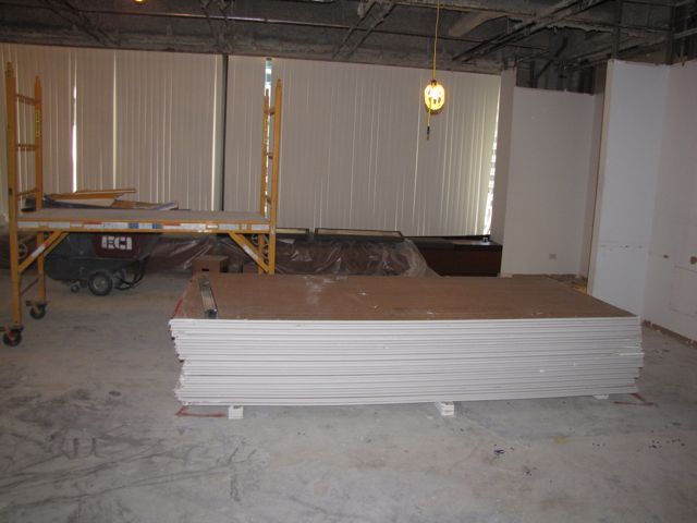 Drywall is ready to go up.