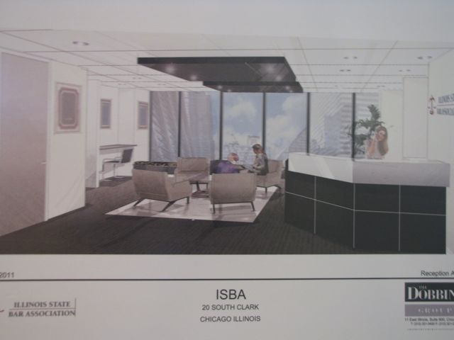 Artist's rendering of the Chicago office lobby