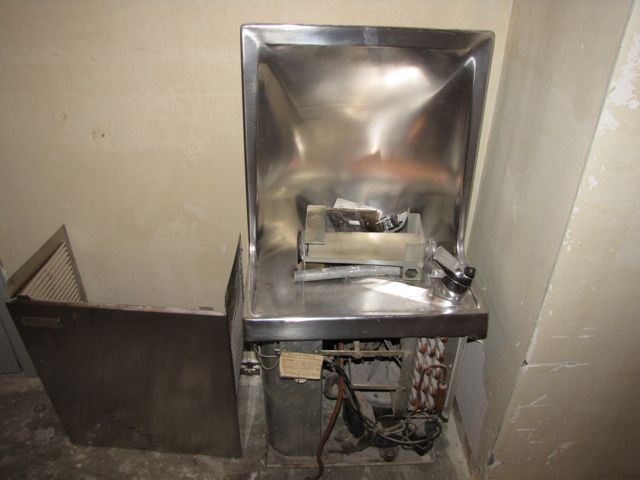 The hall water fountain is being replaced with one that is ADA compliant.
