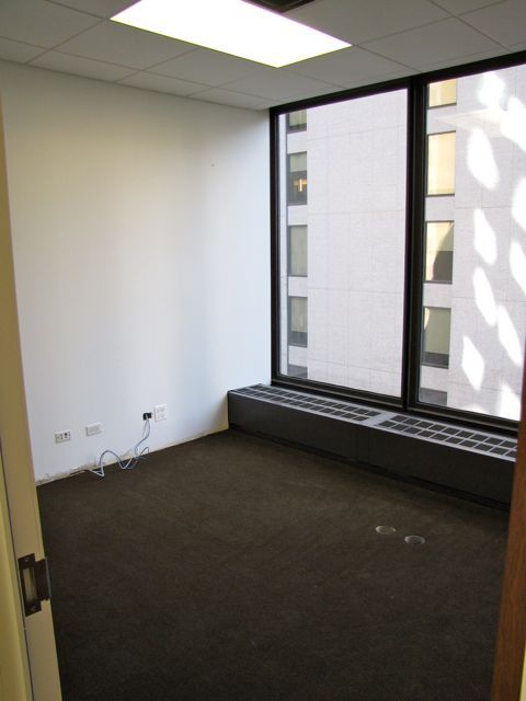 Carpet has been laid in all of the offices.