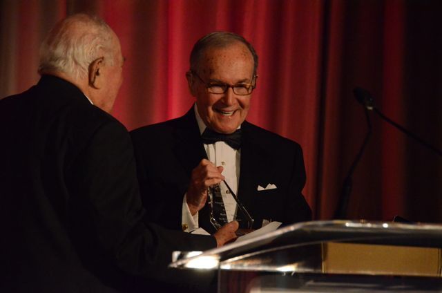 Newton Minow received the 2011 IBF Distinguished Award of Excellence from Abner Mikva