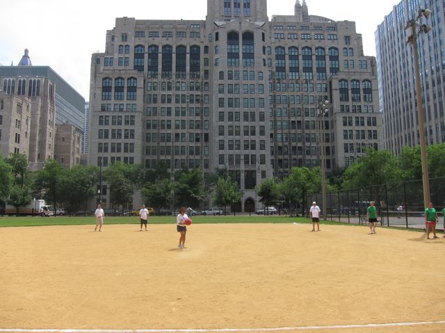 The game was played at Lake Shore Park in downtown Chicago.