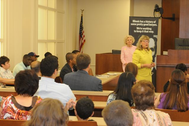 ISBA 2nd Vice President Paula H. Holderman welcomes the parents to the Institute's final day.