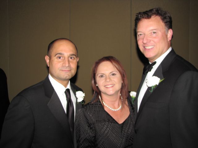 ISBA Board member and Justinian Secretary Frank Sommario, Justinian President Katherine Amari O'Dell and ISBA President Locallo