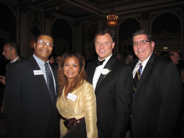 Appellate Court Justice Nathaniel R. Howse, Jr., ISBA Board member Jessica Arong O'Brien, President Locallo and ISBA 3rd Vice President Rick D. Felice