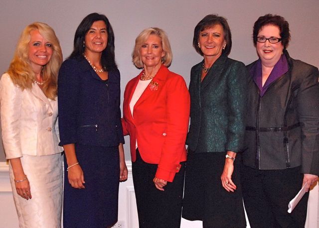 Michele Jochner, the Network's "Women of Influence"  -  Cook County State's Attorney Anita Alvarez, Lilly Ledbetter, Illinois Department of Healthcare and Family Services Director Julie Hamos, and Carol McGuire, event co-chair.
