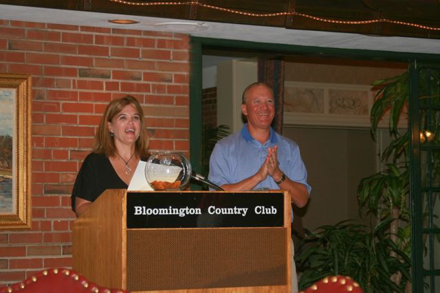 Circuit Judge Rebecca Simmons Foley and Eitan Weltman announce prize winners