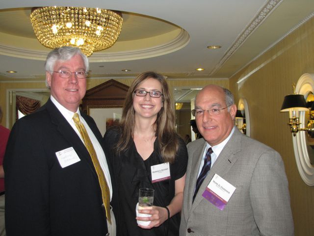 IBF President George Mahoney with his daughter, new admittee Marron Mahoney, and ISBA President Mark D. Hassakis