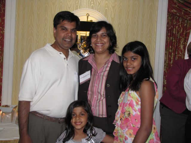 New admittee Sonali Sinha Srivastava and family