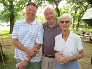 ISBA President John G. Locallo with Keith and Nancy Hyzer, both past presidents of WCBA.