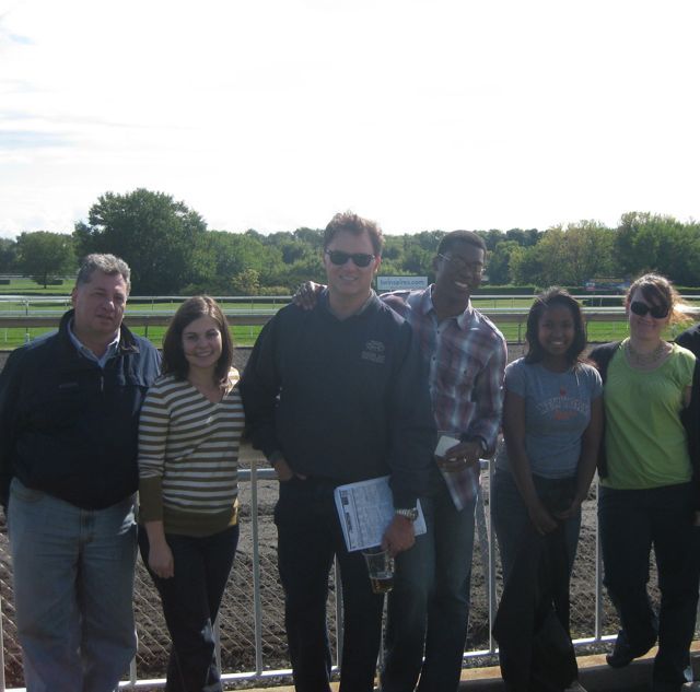 ISBA Board member Mauro Glorioso, YLD Vice-Chair Meghan O'Brien, ISBA President John G. Locallo, YLD Secretary Jean Kenol, YLD Council member Kenya Jenkins-Wright and YLD Chair Heather Fritsch 