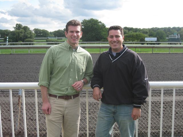 George Schoenbeck and Mike DiNatale - co-chairs of the Day at the Races event