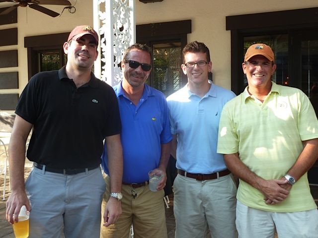 Golf Outing Co-chair Brett Swanson, ATG Trust President and CEO Peter Birnbaum, YLD Council member George Schoenbeck III and ATG Trust Vice President Hank Shulruff