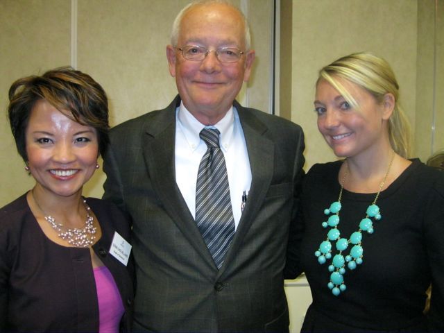 Speaker and ISBA Board member Sonni Williams, father David Lynch and new admittee Alison Lynch.
