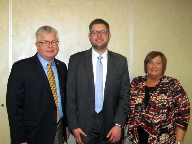 New admittee Christopher Allendorf with parents Steve and Dianne Allendorf.
