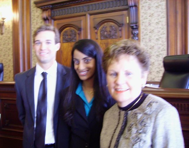 New admittee Bradley P. Vallerius, new admittee Yasmeen Baig and Justice Rita Garman