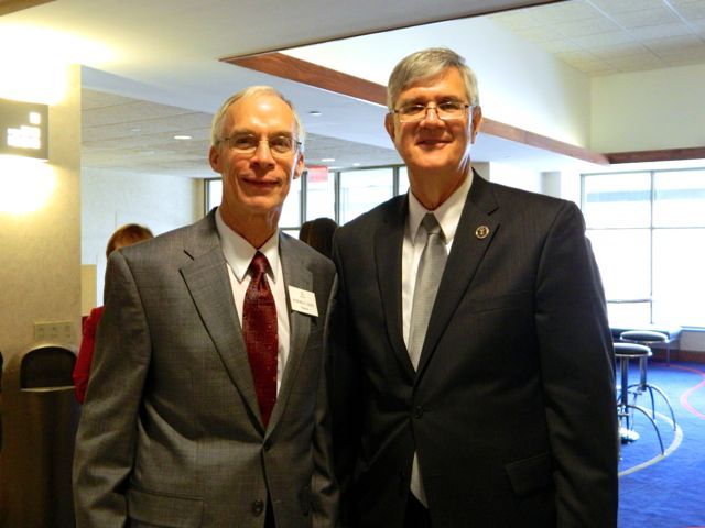 ISBA Treasurer Hon. Stephen R. Pacey with U.S. Judge Michael P. McCuskey