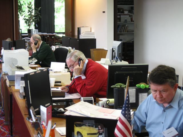 Volunteers in Springfield included (from left) Ronald Guild, Henry Hagen and Tom Carlisle. 