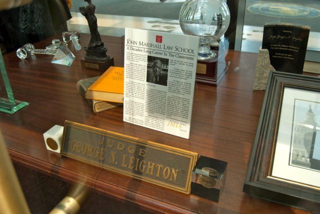 Some of Judge Leighton's items contained in the exhibit.