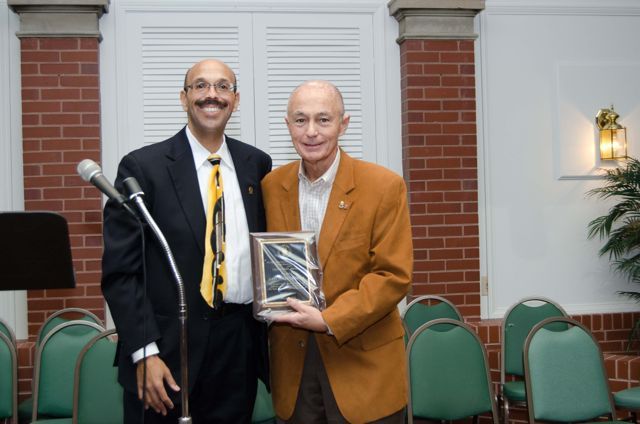 Presentation of the Chapter's Centennial Award by Chapter Justice Pierre Priestley to Past Chapter Justice John Peter Curielli.