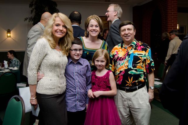 Michele M. Jochner; Chicago Alumni Chapter Clerk Barbara Anderson and her children, Christopher and Rebecca; Judge Marty Moltz