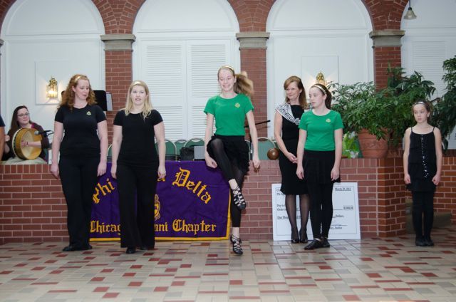 Dancers from the Clare Orr School of Irish Dance, featuring students from Riverside School District 96 and the Old Town School of Folk Music.