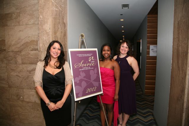 YLD Soiree Co-Chairs Gina Rossi and Kenya Jenkins-Wright with YLD Chair Heather Fritsch